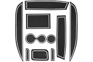 MARCHFA Alfombrillas Antipolvo para Clio 4 2013 – 2019 Accesorios Insertos para Soporte de Bebidas Consola Central Puerta Bolsillos Insertos (Borde Blanco)