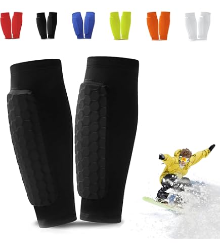 Frost Armours Ski Shields Shinbang Protector 2.0 – Schienbeinschoner, Schwarz/blau, Größen M–XL, Für Ski, Snowboard, Fußball & Basketball