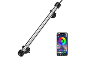 GreenSun LED Lighting Aquarium Light, LED Fish Tank Lights Waterproof with APP Control, RGB Multicolor Submersible LED Light Underwater Strip Light for Fish Tank (28cm/11 Inches)