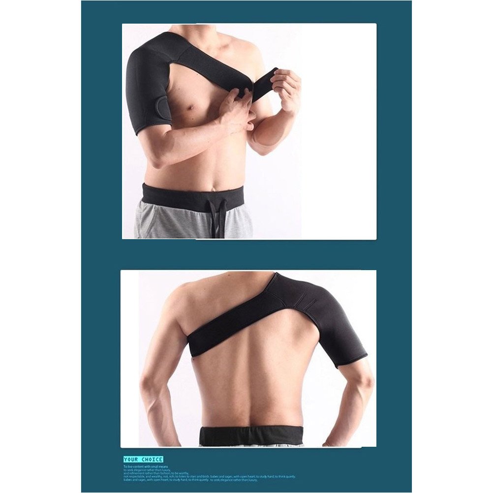 VORCOOL-Hombrera-Deportiva-Ajustable-Protector-Hombro-Derecho-Negro