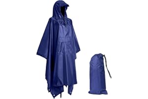 Accevo Poncho Pluie Imperméable Manteau de Pluie Femme. Impermeable Femme 3 en 1 Poncho Anti Pluie Respirant Multifonctional avec Capuche,Kway Femme Cape Pluie Cape de Randonneur Camping,Randonnée