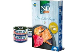 Farmina N&D Natural Fish Trio Menu 6 pcs Adulte Poisson 420g Pâte Poisson Chat Adulte