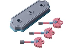 YCSRNN 2026NEW Korean Traditional Game, Hide and Seek Keyhole Pendant, Squid Necklaces Keychain, New Korean Folk Traditional Game Necklace, Circle Square Triangle, Play Kit for Family Squid Parties Gifts