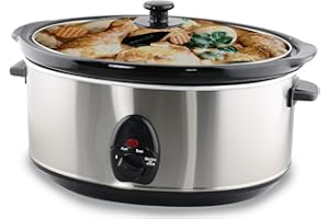 Techwood TMJ-6507 - Olla de cocción lenta (acero inoxidable, 6,5 L)