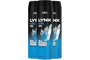 3 Pack of Lynx 48H Fresh Ice Chill with Frozen Mint and Lemon Deodorant Body spray 200ml