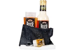 ‎UNBEKANNT REIMA AIRCONCEPT GMBH Originelles Männer Bier Geschenk-Set Feierabend handverpackt inklusive Bierbad und Duschgel plus Flaschenöffner dazu Kulturtasche DAS ORIGINAL