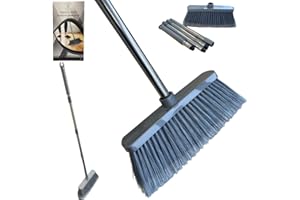 Requisite Needs Indoor Broom Soft Bristle Sweeping Brush - Perfect Kitchen Broom for Laminate, Vinyl, Wooden Floor, living room or bathroom