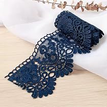 Ruban Dentelle Coton Noir 9cm X 3m - Style Vintage, Bordure Crochet, Pour Scrapbooking, Couture, Décoration