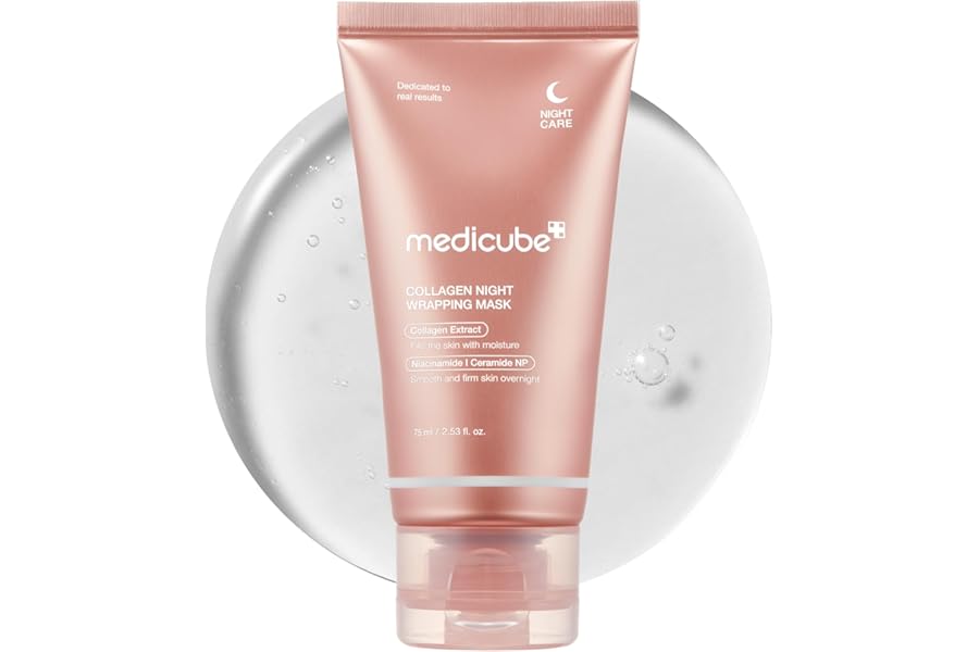 medicube Wrapping Mask Collagen Overnight Peel Off Facial Mask | Elasticity & Hydration Care For Firmer-Looking, Radiant Skin | Hydrolyzed Collagen For Glowing Skin | Korean Skin Care, 2.53 fl.oz