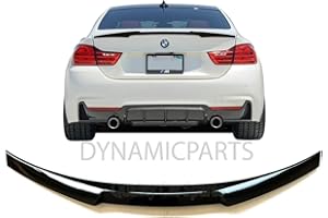 DYNAMIC PARTS QUALITY CAR SPARES Rear Boot Spoiler V Style Gloss Black Replacement For Bmw 4 Series F32 Coupe M Performance