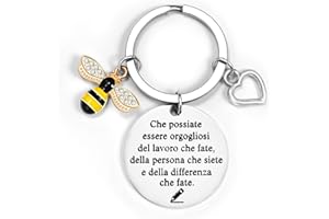 BOCHOI Portachiavi Regalo per insegnanti Regalo di laurea per insegnanti Apple