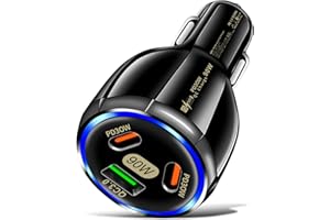 JADUFHU 90W Allume Cigare USB C, PD QC 30W Charge Rapide Chargeur Voiture pour iPhone,Tablet,Samsung Galaxy,Huawei,Xiaomi