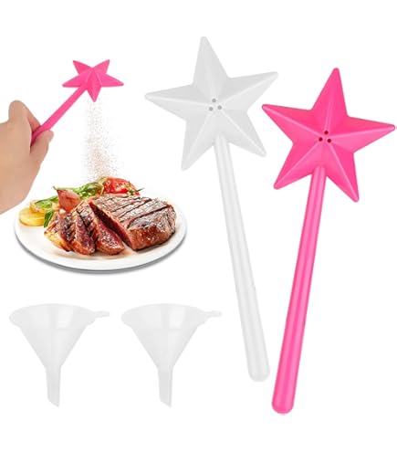 Zauberstab Salz & Pfefferstreuer Set - 4 Stück Sternförmige Gewürzspender