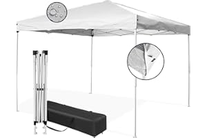 Bop Garden Gazebo 3x3 Pieghevole Impermeabile Da Esterno, Richiudibile a Fisarmonica, Sacca Per il Trasporto, Telo in Poliestere 160 gr/m² Anti UV, Tenda Pop-up