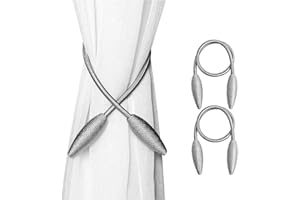 Ritte Tieback De Cortina, 2 Piezas Tieback De Cortina Creativa, Hebillas para Cortina, Bricolaje Creativo Modelado Aleatorio Home Office Hotel Decoración De Ventana(Gris)