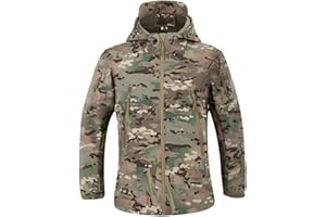 MakingDa Chaquetas impermeables para hombre, chaqueta casual con capucha y forro polar softshell para correr, táctica, militar, trabajo, pesca, caza, escalada