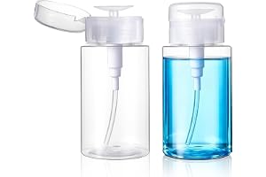 2 stycken pumpflaskor 200 ml nagellacksutmatare nedtryckare pumpflaska cylinderflaska pumpflaskdispenser för sminkborttagare