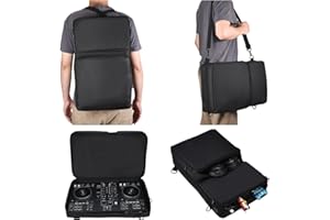 MEGADIVE Sac à Dos pour Manette DJ Pioneer DDJ 400 DJ/DDJ FLX4/DDJ SB3/Roland DJ 202/Hercules Inpulse 300/Native Instruments Traktor Kontrol S2 Mk3, Outdoor Party Street Performance pour boîtier de Manette DJ