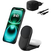 Belkin UltraCharge MagSafe Uyumlu 2&rsquo;si 1 Arada Qi2 25W Kablosuz Şarj İstasyonu, iPhone 16, AirPods, Pixelsnap, D&ouml;n&uuml;şt&uuml;r&uuml;lebil