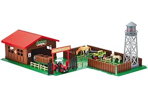 Trendario Bauernhof Kinderspielzeug Scheune/Farm mit Tieren und Fahrzeugen für Kinder (Bauernhof 2)