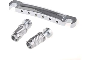Musiclily 52,5mm Gitarre Tune-O-Matic Stopbar Tailpiece Saitenhalter für Epiphone Les Paul SG style E-Gitarre,Chrom