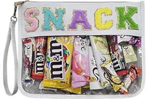 YOOLHAMY Trousse de Toilette en Chenille Transparente avec Fermeture éclair et Fermeture éclair pour Femmes et Enfants, Voyage, Gym, Plage