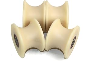 Set mit 4 x 80 mm mit Pulley Nylon mit verschiedenen mit Nut, hergestellt in der EU, 50mm Groove-12 mm Bearing (80-50-12)