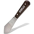 Footprint Clipt Point Putty Knife - 4.5”/115mm Hardened and Tempered Spring Steel Decorators Tool. Full Tang, Triple Rivet Hardwood Handle for Mixing, Filling and Scraping.