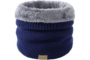 JFAN Neutral Bufanda De Punto Cruzado Suave Forrada De Doble Capa Cálida Bufanda a Prueba DeViento De Invierno