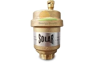 BEST SOLAR Valvola sfiato aria automatica per impianti solari, temperatura massima 110° C (1/2" M)