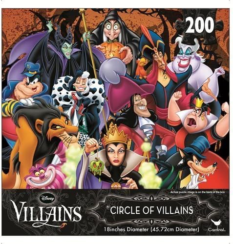 Disney Lenticular Circle of Villains 200 Piece Puzzle by Cardinal [Toy]