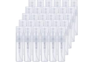 Phoetya 30 Stück 2Ml Mini Sprühflaschen Durchsichtig Tragbare Kunststoff-Parfümflasche Nachfüllbare Leere Parfümzerstäuber Make-up-Tool für Reisen im Freien Büro