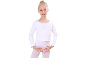 Bezioner Kinder Ballett Wickeljacke Mit Fleece Gymnastik Tanz Ballettjacke Lange Ärmel für Mädchen Damen