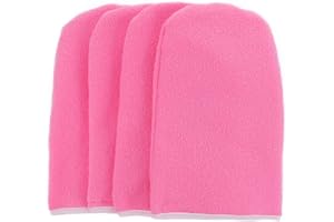 Beaupretty 2 Paar Paraffinhandschuhe Frottierhandschuhe Wachspflege Isolierte Handschuhe Baumwollhandschuhe für Paraffinbad (Pink)