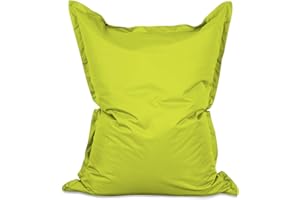 Lumaland Ogromny worek do siedzenia XXL, 140 x 180 cm, wodoodporna, do użytku wewnątrz i na zewnątrz, z ponad 3 milionami elastycznych pereł EPS | Bean Bag z poszewką nadającą się do prania i 5 lat
