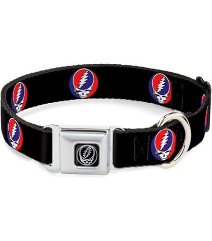 Buckle-Down Hundehalsband Mit Sicherheitsgurt-Schnalle – Iron Man Design, 3,8 Cm Breit, Für 45,7–81,3 Cm Halsumfang