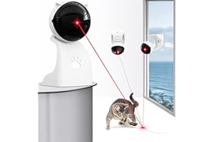 Petiepaw Interaktive Laser-Katzenspielzeuge für Indoor-Katzen, Automatisches Katzlaser-Spielzeug für gelangweilte Erwachsene Indoor-Katzen/Kätzchen/Hunde, USB wiederaufladbar, 3 Geschwindigkeitsmodi
