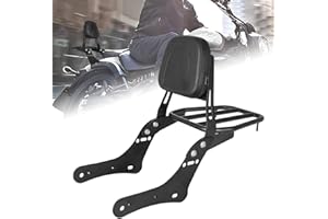 AUFER Detachable Rear Passenger Backrest Sissy Bar With Luggage Rack And Backrest Pad Compatible With For 2015 2016 2017 2018 2019 2020 2021 2022 2023 K-awasaki Vulcan S 650 VN650 EN650