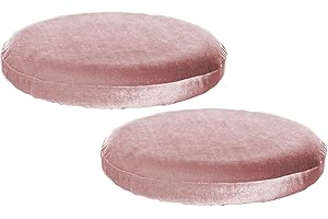 Hahhhha Paquete de 2 Fundas Redondas para Taburete de Bar, Fundas elásticas para sillas de Bar Fundas de cojín Lavables para taburetes de Polvo Protector de Asiento para Silla de Oficina, Rosa