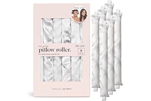 Kitsch Satin Pillow Rollers - Soft Hair Rollers to Sleep In | Heatless Soft Curlers for Voluminous Hair | Flexible Hair Curlers for All Hair Types | Flexible Rollers, 6pc (Marble)