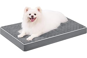 KSIIA Ortopedyczne legowisko dla psa, średniej wielkości poduszka dla psa, 88 x 55 x 7 cm, mata dla psa, nadaje się do prania, materac dla psa, zdejmowany, ciemnoszary