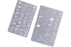ZOOTING 62 pezzi Cutting Dies Punzonatura Stencil Lettere+Numeri Set Taglio di metallo Muore Alfabeto Grande piccola tranciatura per DIY Album Scrapbooking,Taglio Stencil Carte di carta Scrapbook Decorazione