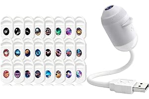 HD Smart Dynamic 5D Holographic nattlampa projektor, 6-i-1 stjärnhimmel, projektorlampa med 360° justerbart stativ, galaxprojektor för sovrum, tak, biltak, vardagsrum, med 24 filmer