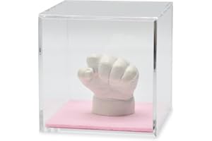 Lucky Hands Cubo in vetro acrilico senza iscrizione (10 x 10 x 10 cm, Rosa)