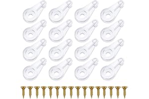 HLIWS 80 Pcs Clip per pannello di vetro, per specchio con viti d'oro,Clip di fissaggio in vetro,Stabilità per fissare cristalli o specchi