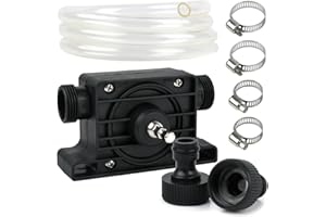 FOCCTS Mini Electric Drill Pump, Self-Priming Water Transfer, Portable Hand Drill Powered Water Pump with 2M Hose, Suitable for Transferring Water Oil and Home Garden