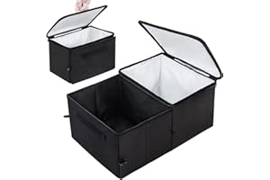 YOUDENOVA Bolsa nevera para coche, organizador de maletero con función de enfriamiento, también para asiento del copiloto,