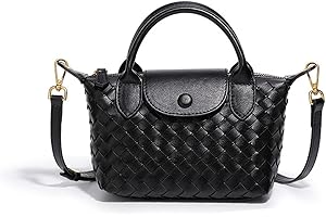 Waiyqju Mini Small Size Braided Luxury Leather Women's top Handle Handbag Fashion Travel Daily Satchel