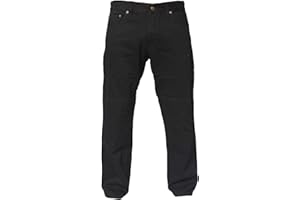 newfacelook Jet Black Motorcyle Motorbike Armour Jeans Pants Trousers Reinforced with Aramid Protection Lining
