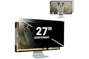 EliWhale Filtre de Confidentialité 27 Pouces pour écran d’ordinateur – Film écran PC amovible – Protection d’écran anti-lumière bleue et anti-éblouissement – Moniteur 16:9 (59,8 x 33,7 cm)